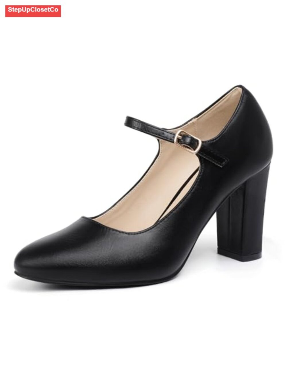Women's Mary Jane Pumps High Chunky Block Heels Comfortable Formal Wedding